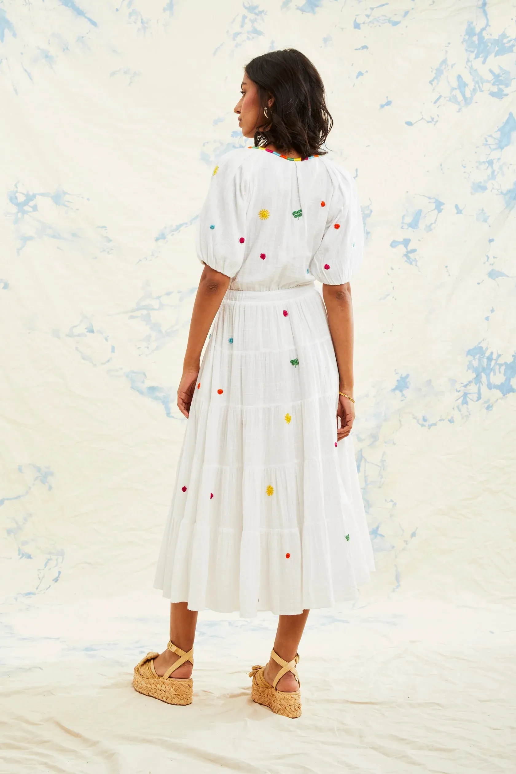 Natalie Midi Dress - White