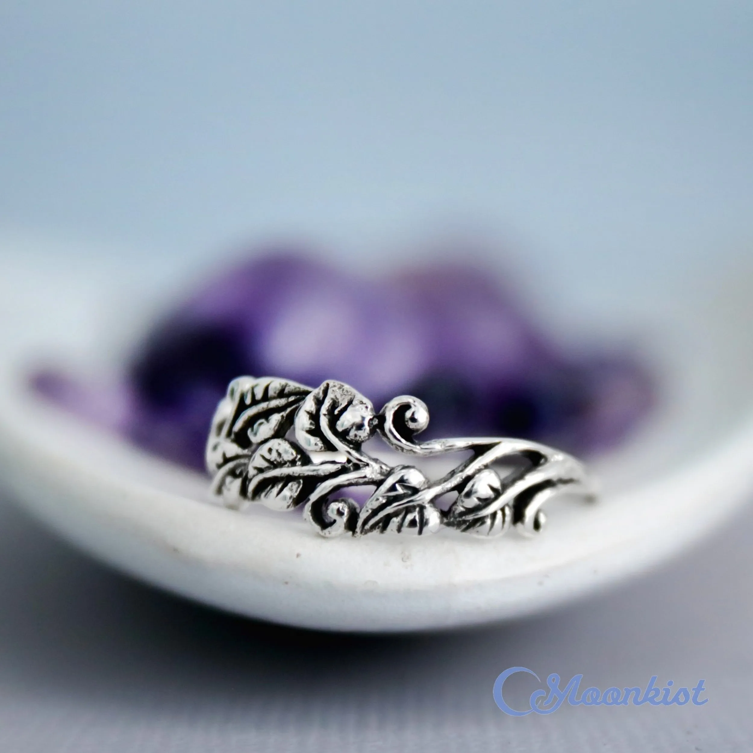 Nature Ring, Silver Ivy Leaf Ring for Women | Moonkist Designs