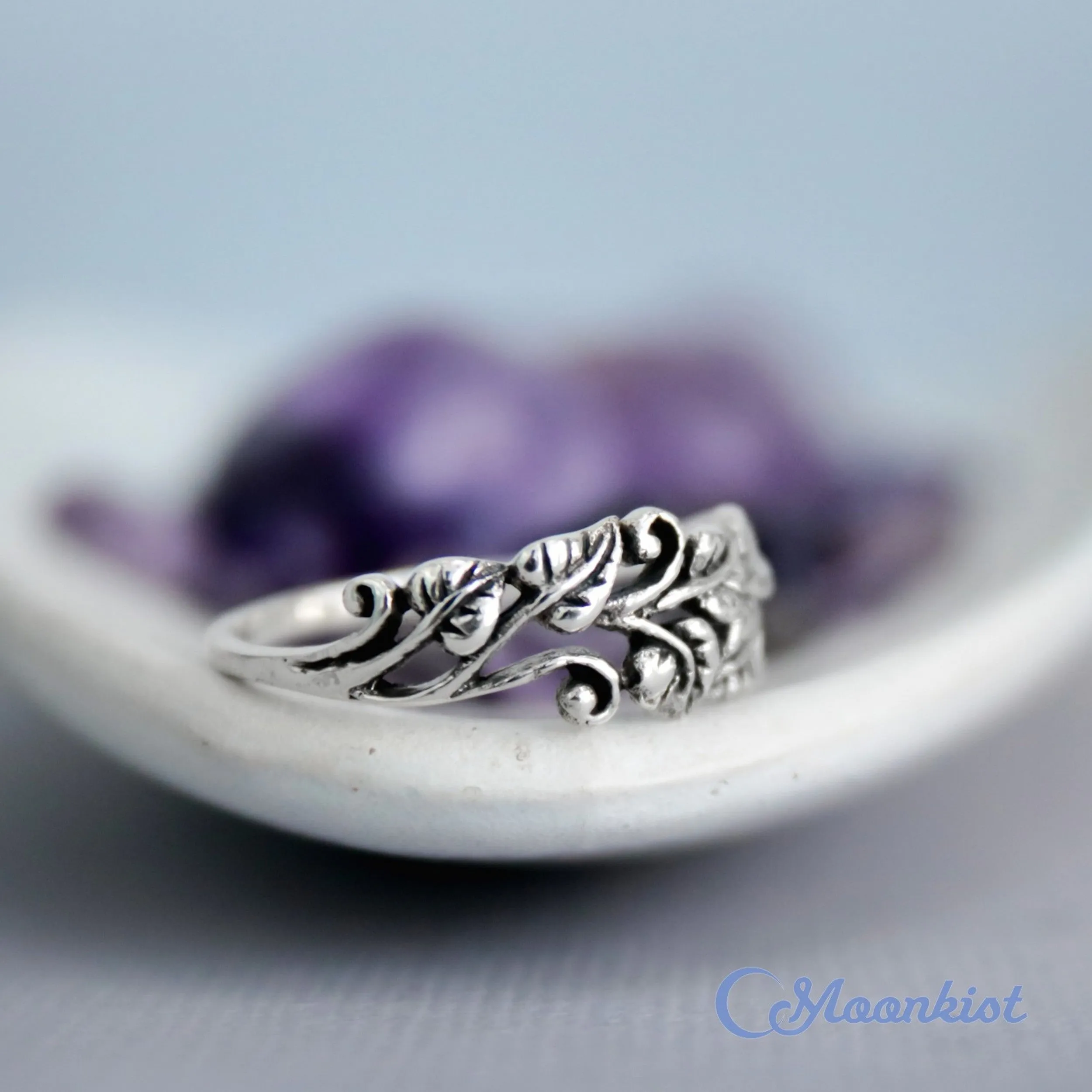 Nature Ring, Silver Ivy Leaf Ring for Women | Moonkist Designs