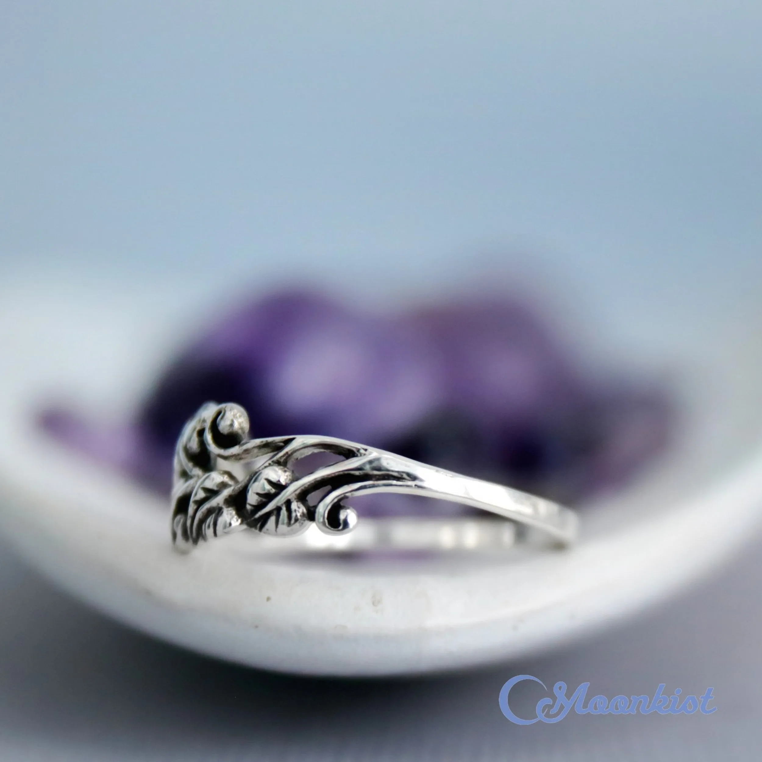 Nature Ring, Silver Ivy Leaf Ring for Women | Moonkist Designs