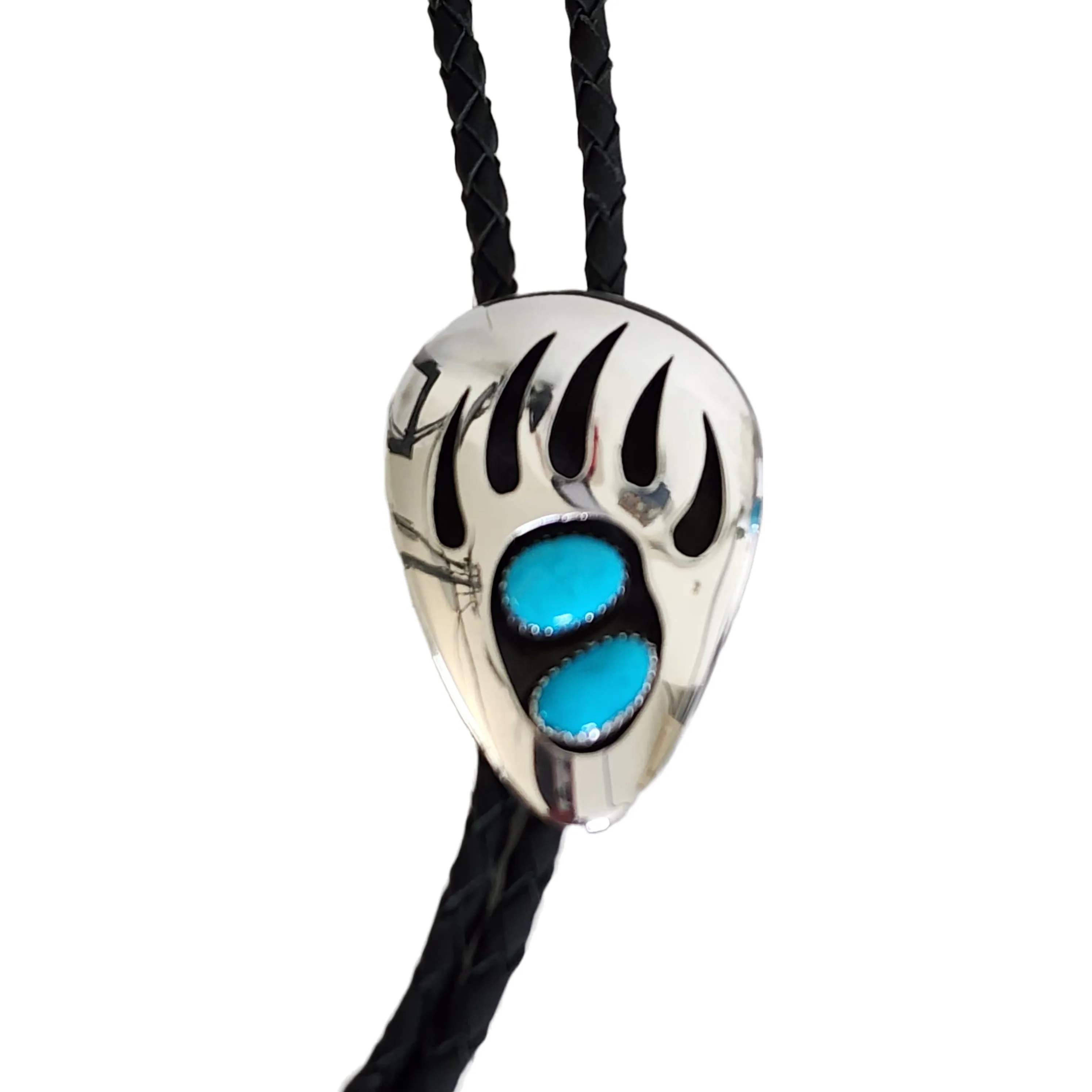 Navajo Bear Paw Bolo Tie