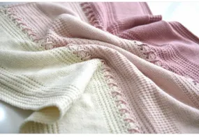 Nipperland geflickte Babydecke Strickdecke Rosa 6539