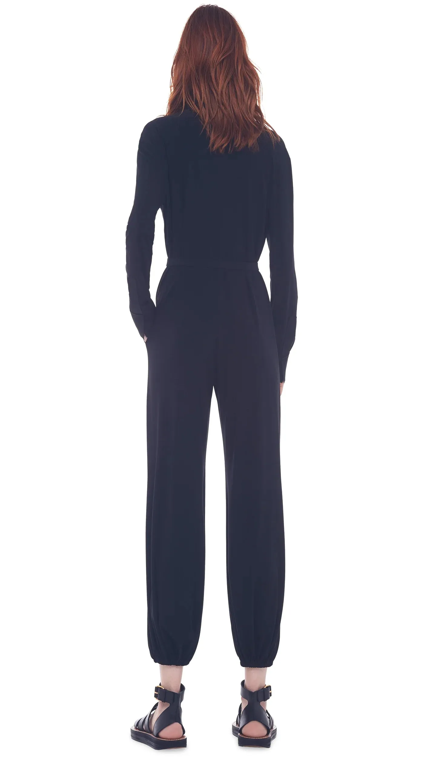 Norma Kamali - NK Shirt Jog Jumpsuit - Black