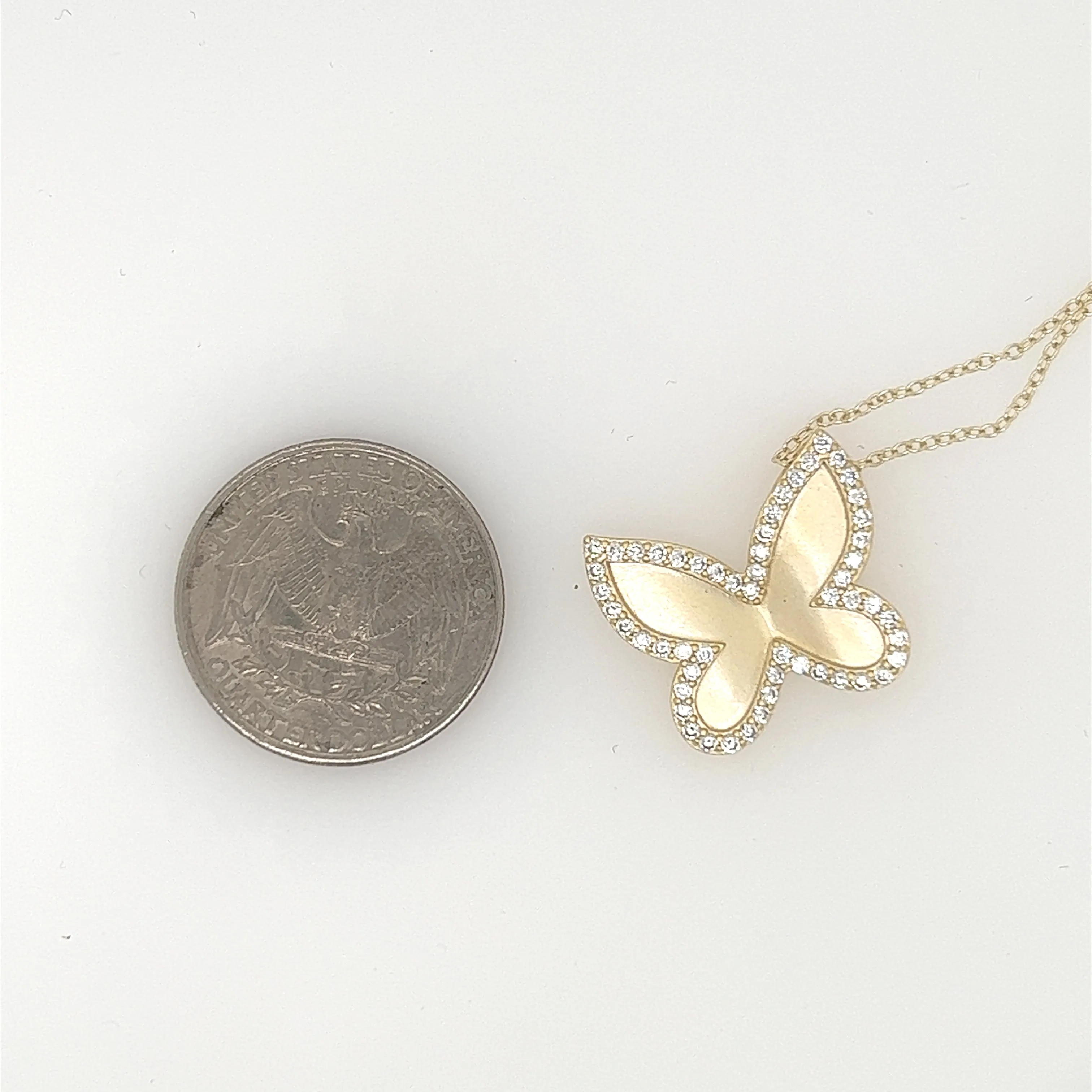 Offset Butterfly Necklace