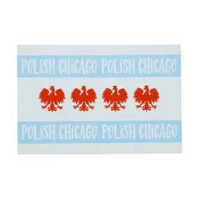 Polish Chicago Flag Postcard