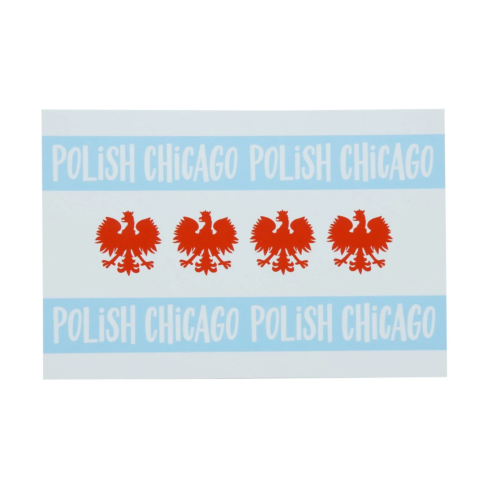 Polish Chicago Flag Postcard