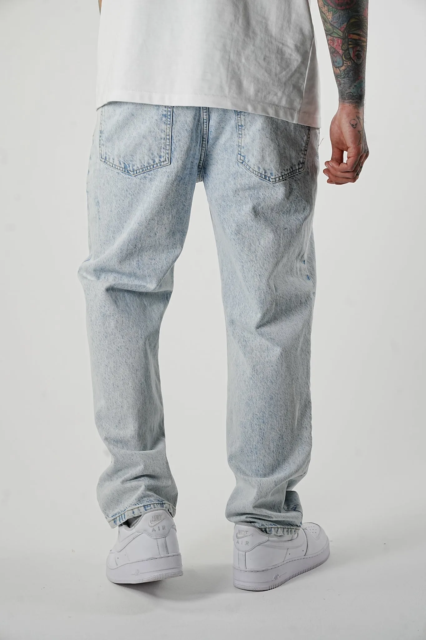 Premium Wide Fit Vintage Light Blue Jeans