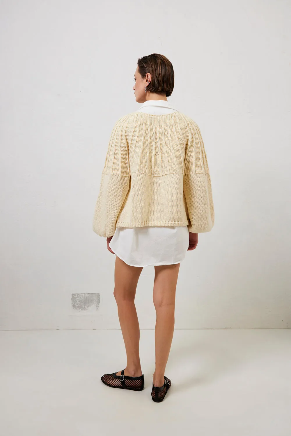 Riley Knit Cardigan Cream