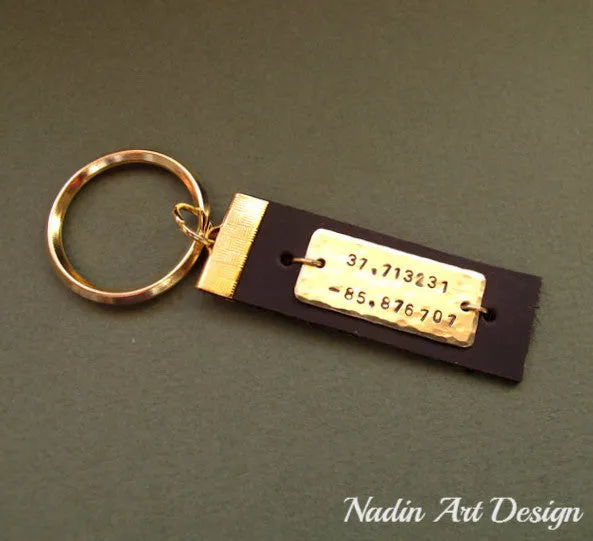 Royal Longitude Latitude Keychain