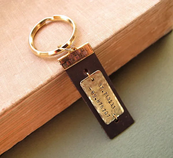 Royal Longitude Latitude Keychain