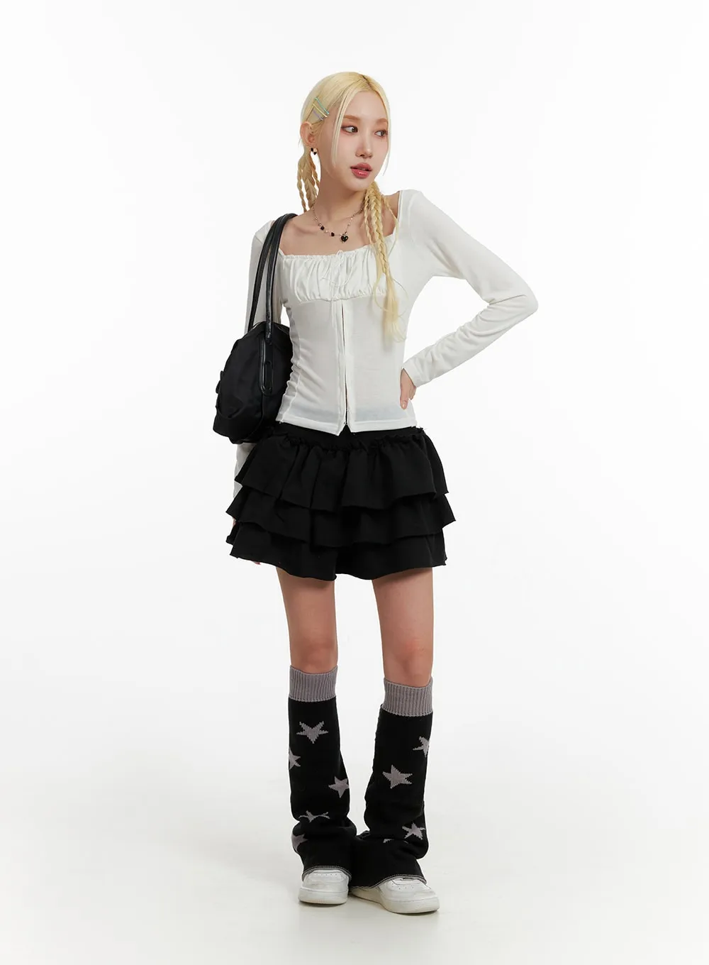 Ruffle Mini Skirt IF408