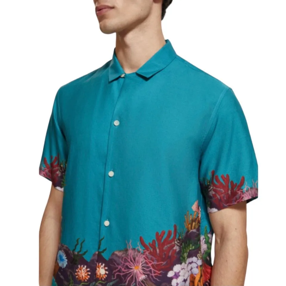 Scotch & Soda Placement Print Tencel Shirt (Seanery) 175718