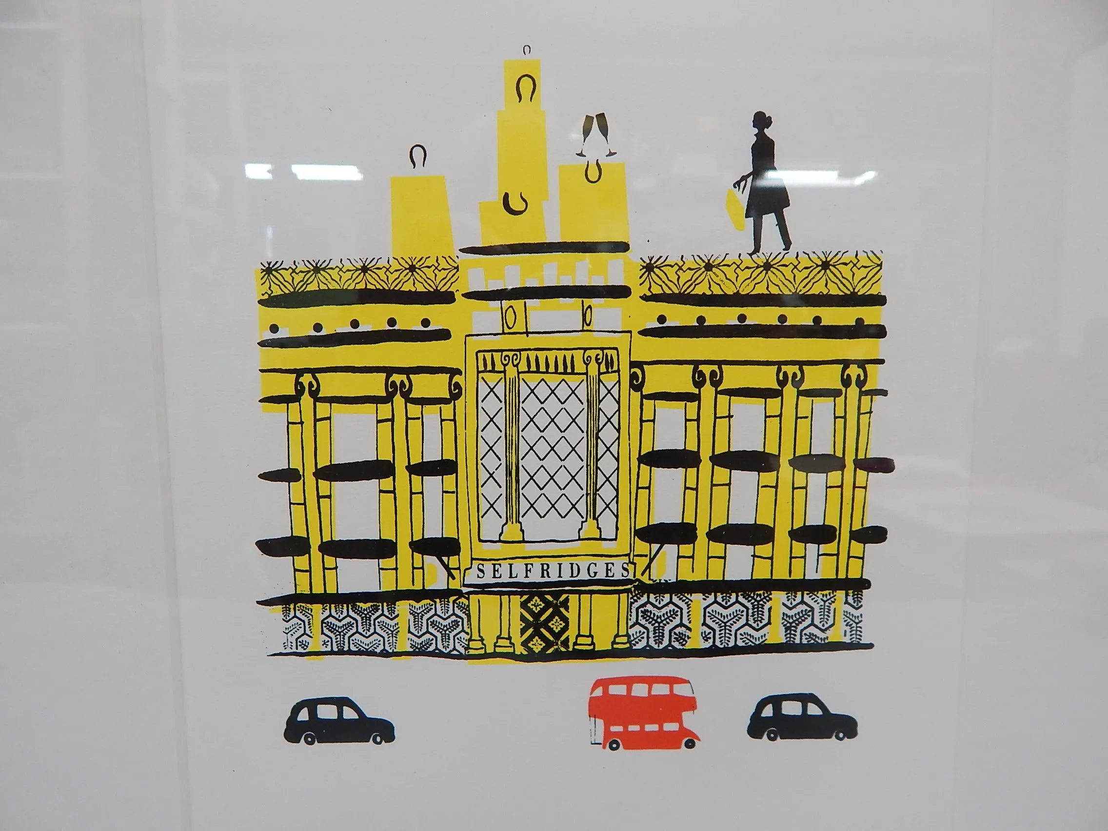 Set of 4 London Landmarks Silkscreen Prints by Lucie Sheridan - Very Good Condition