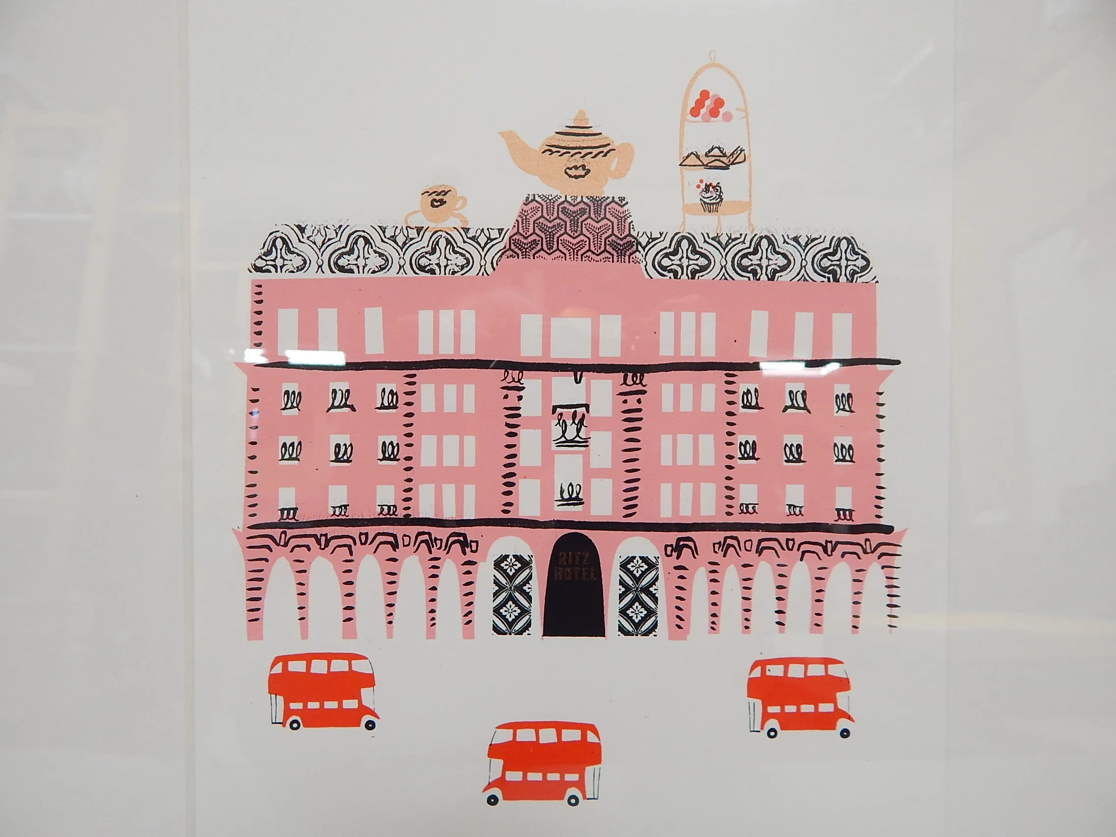 Set of 4 London Landmarks Silkscreen Prints by Lucie Sheridan - Very Good Condition