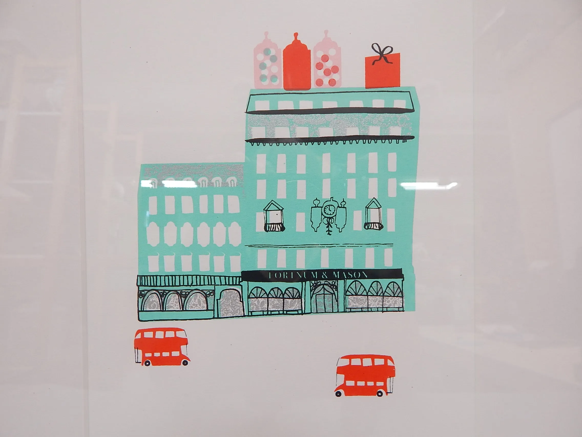 Set of 4 London Landmarks Silkscreen Prints by Lucie Sheridan - Very Good Condition