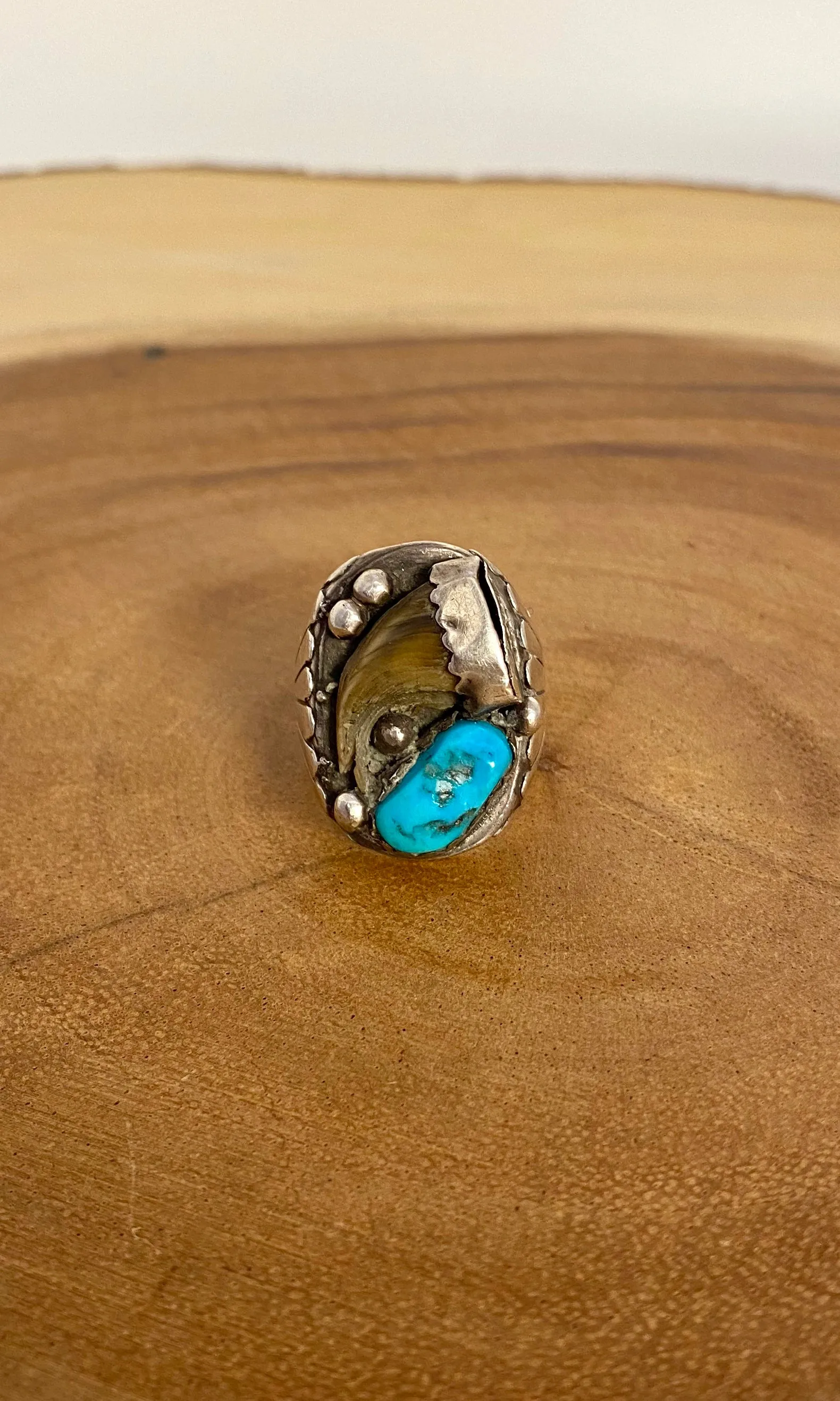 SILVER RUSH Vintage Turquoise and Sterling Silver Ring | Size 9 1/2