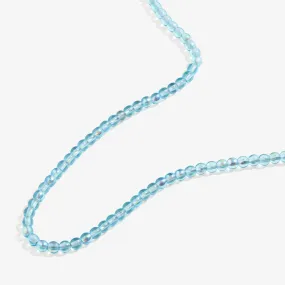 Sky Blue Beaded Necklace, Adjustable