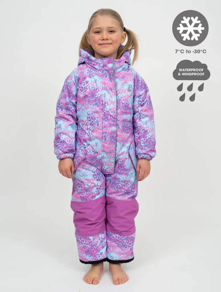 Snowrider One Piece Snowsuit - Rainbow Leopard