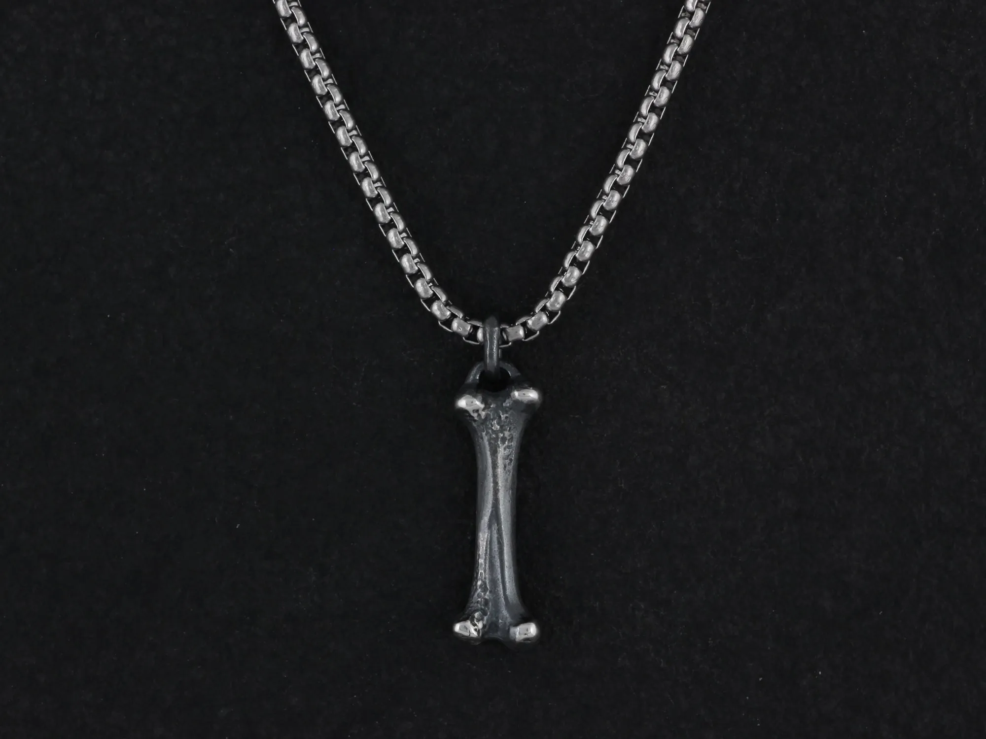 Sterling Silver Small Bone Necklace