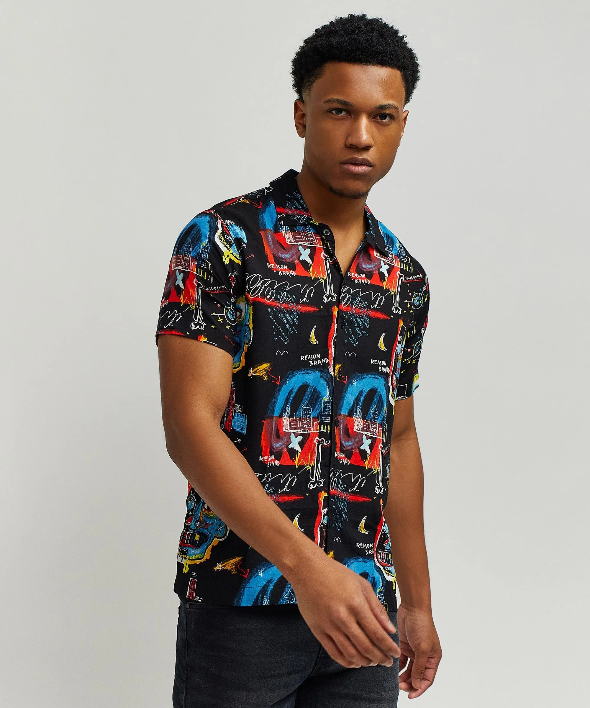 Street Art Allover Print Short Sleeve Shirt