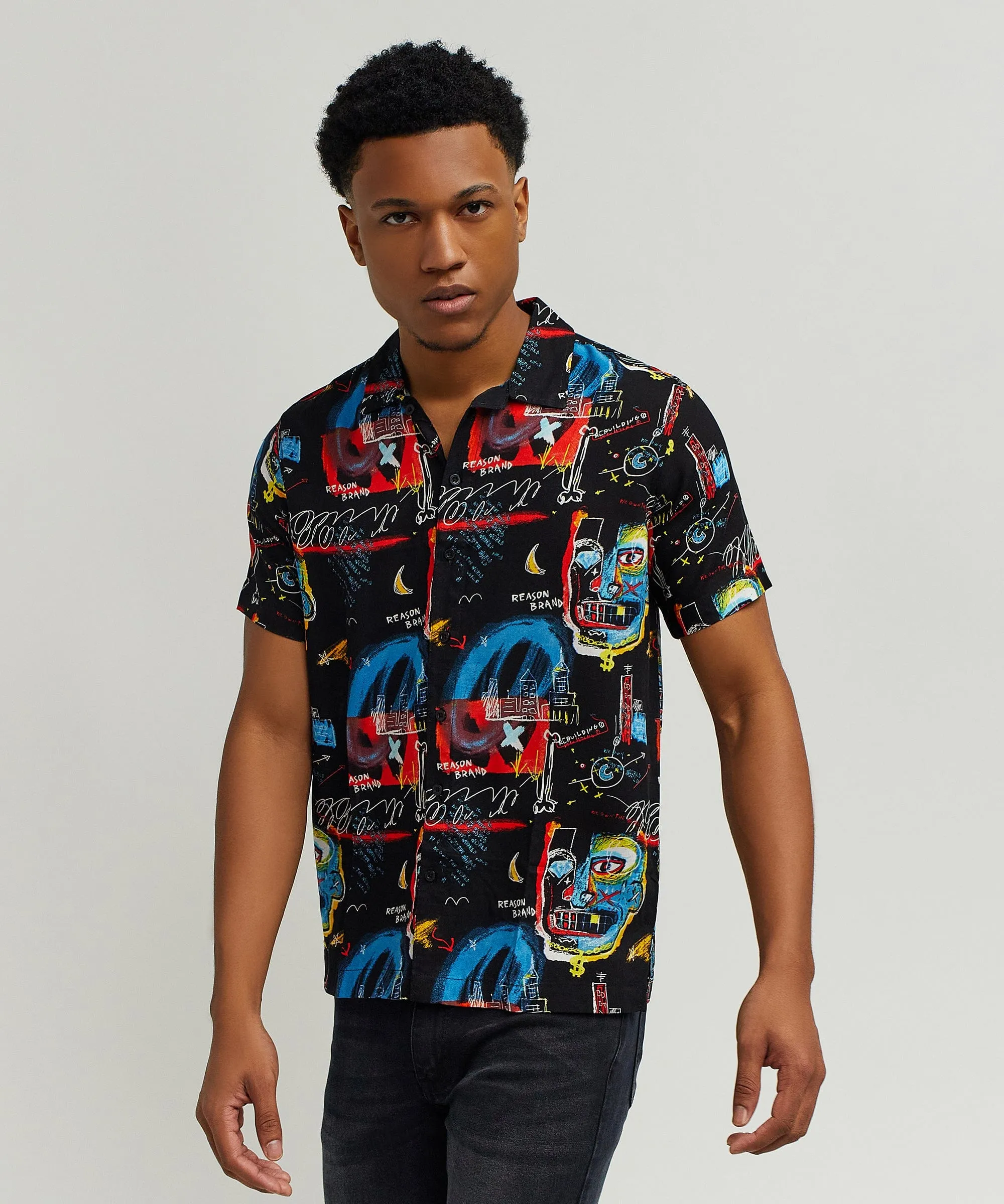 Street Art Allover Print Short Sleeve Shirt