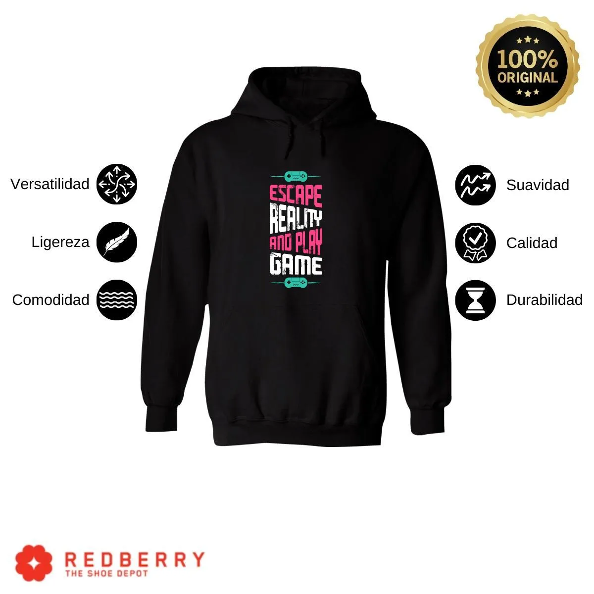 Sudadera Hombre  Hoodie Gamer Videojuegos Frases 058