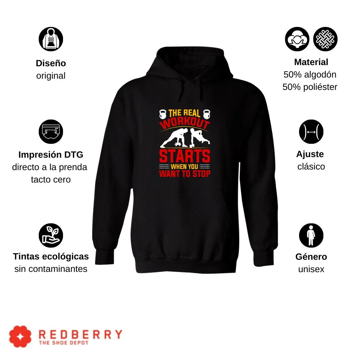 Sudadera Hombre  Hoodie Gym Ejercicio Fitness 022