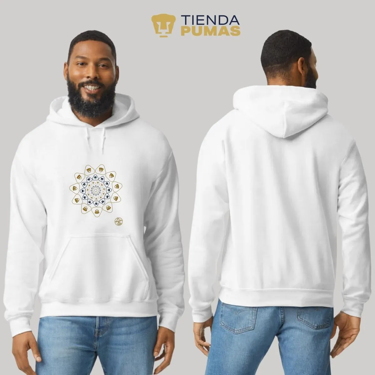 Sudadera Hombre Hoodie Pumas UNAM Flor