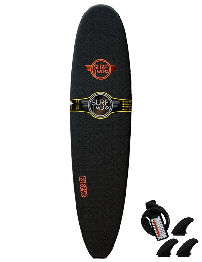 Surfworx Ribeye Mini Mal 8ft 0 Soft Surfboard - Black