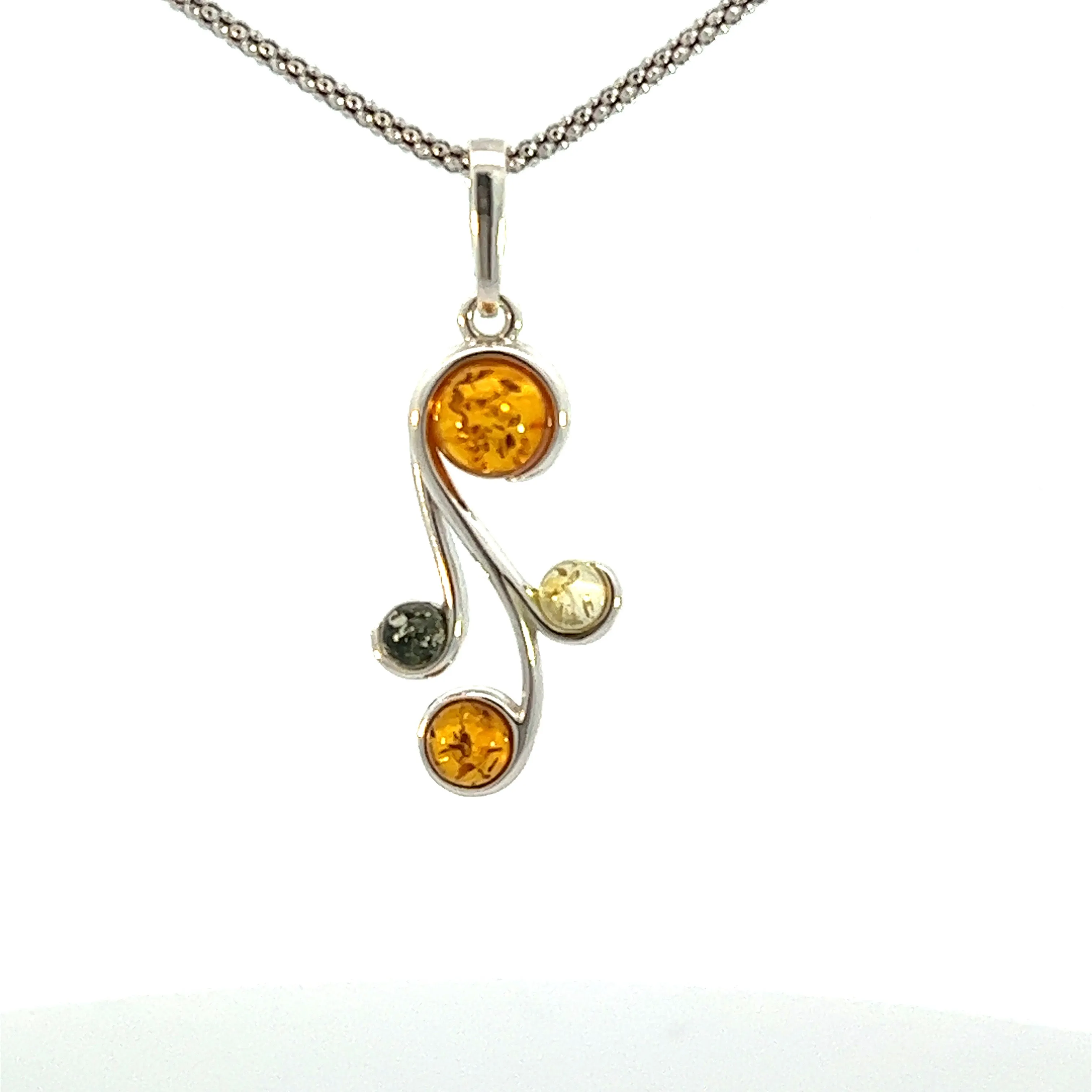 Swirly Amber Pendant