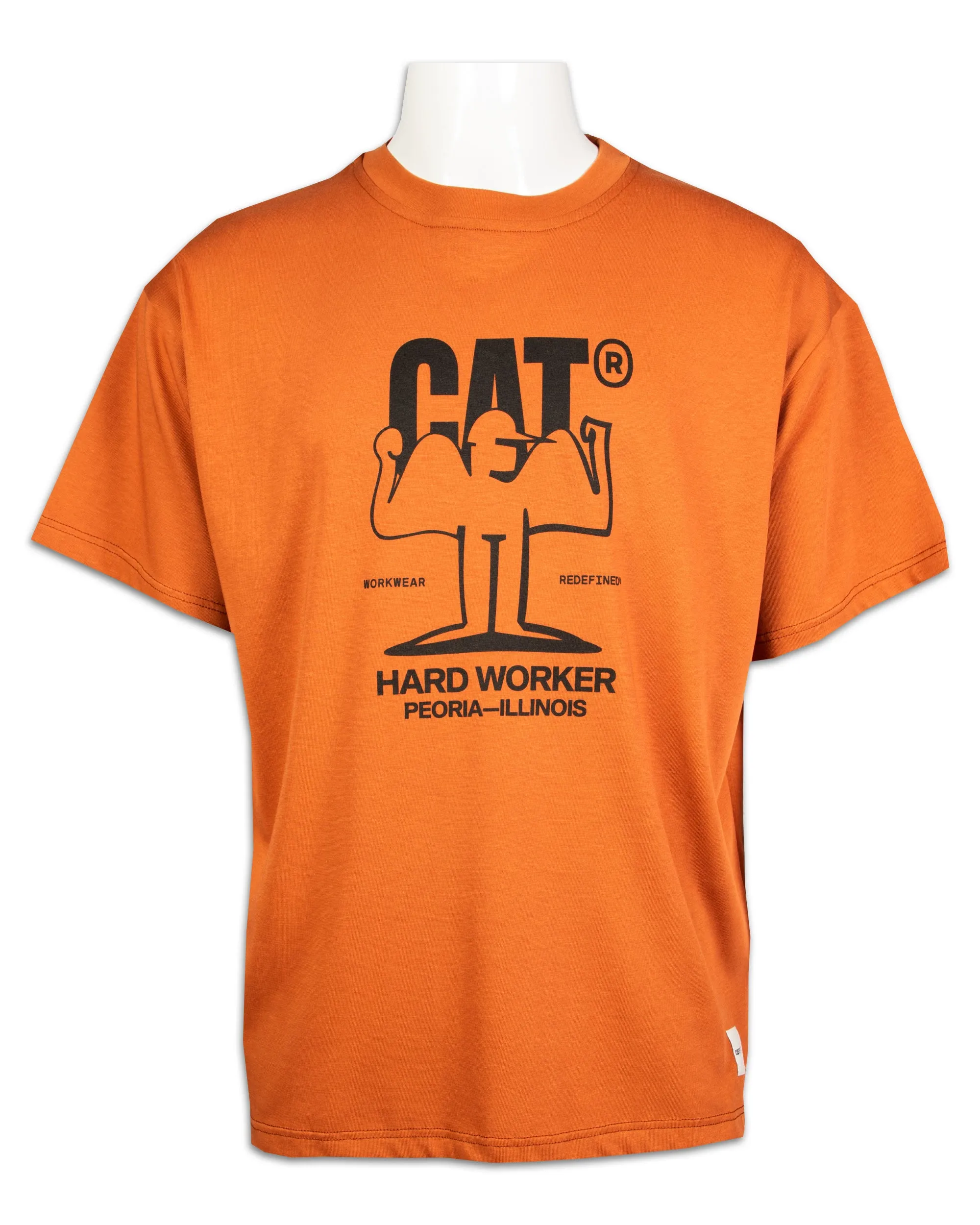 T-Shirt Uomo Cat wwr Muscles T-shirt Orange