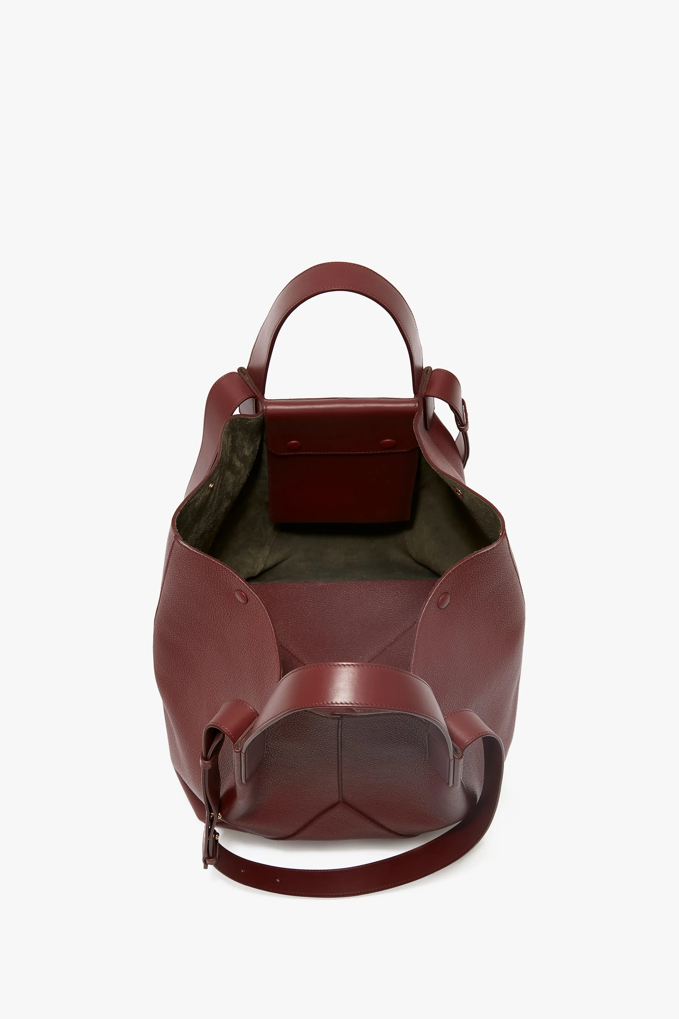 The Medium Tote In Burgundy Leather