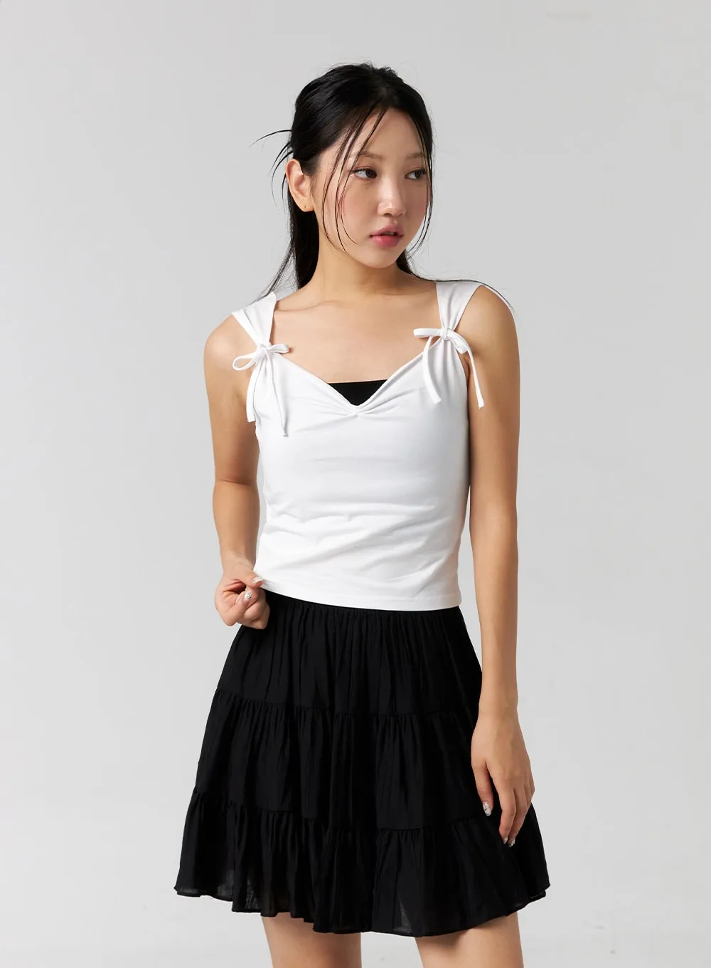 V-Neck Ribbon Top CG303