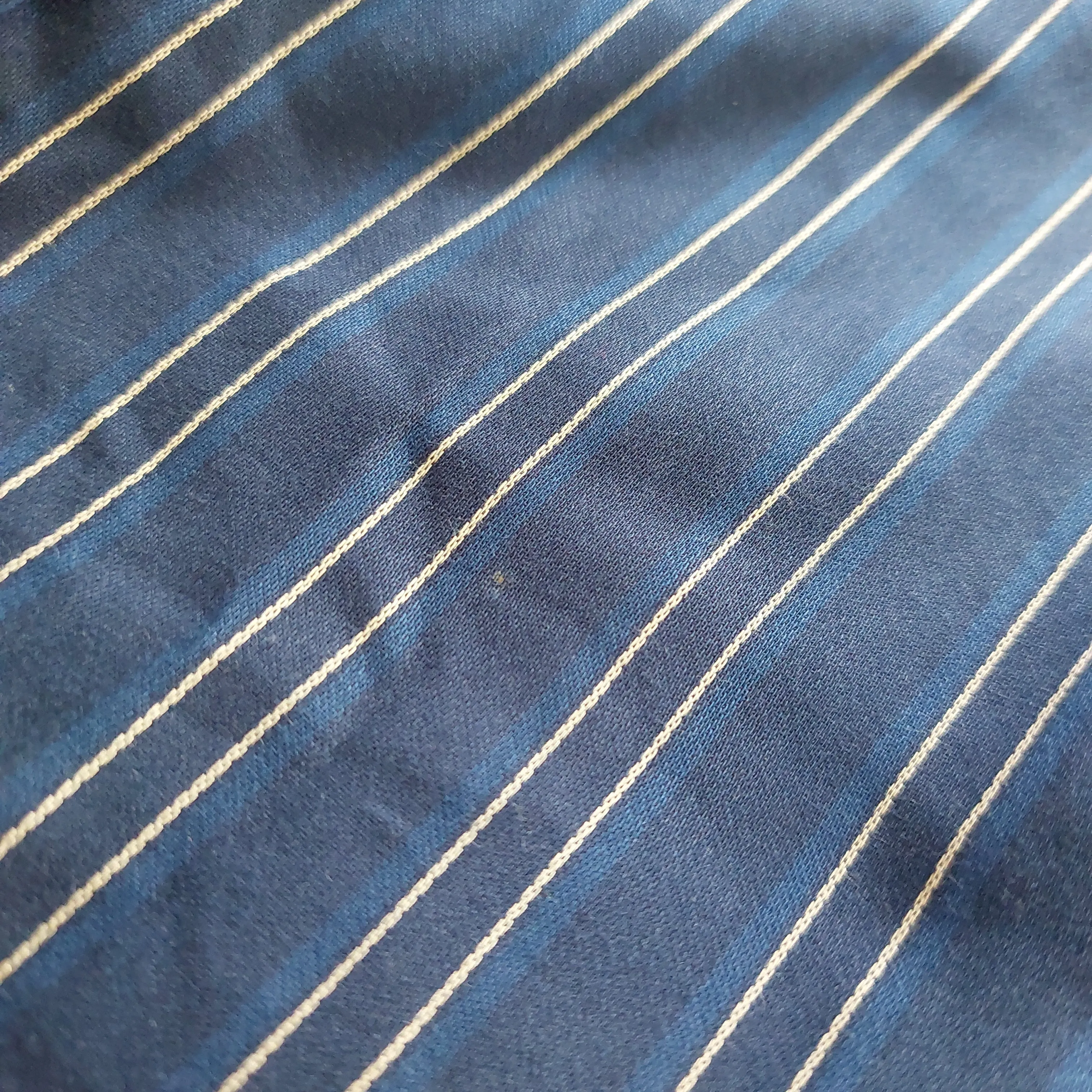 VANHEUSEN Men's Blue Striped Collared Shirt | Gently Used |