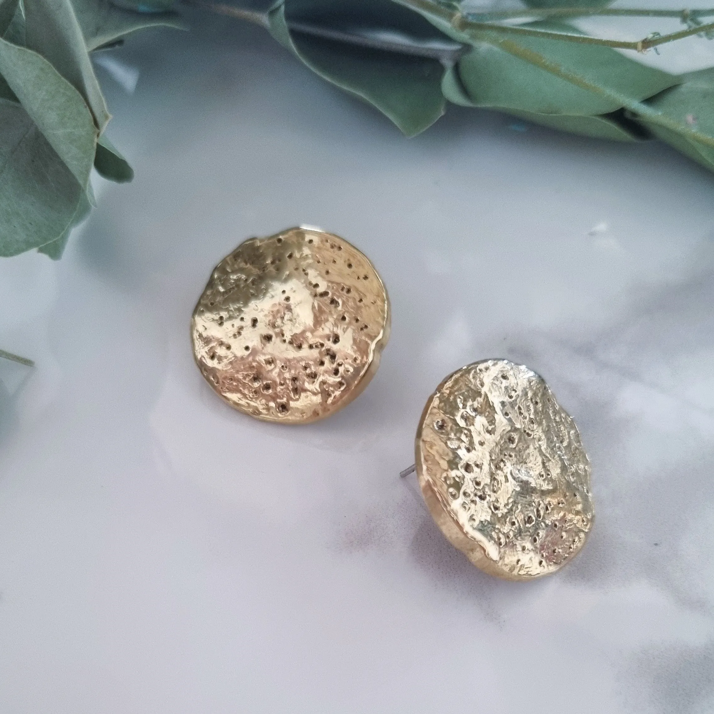 Vintage earrings - Gold moon