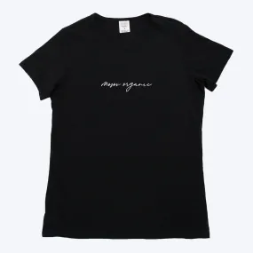 Women's Organic Script Logo T-shirt | Black