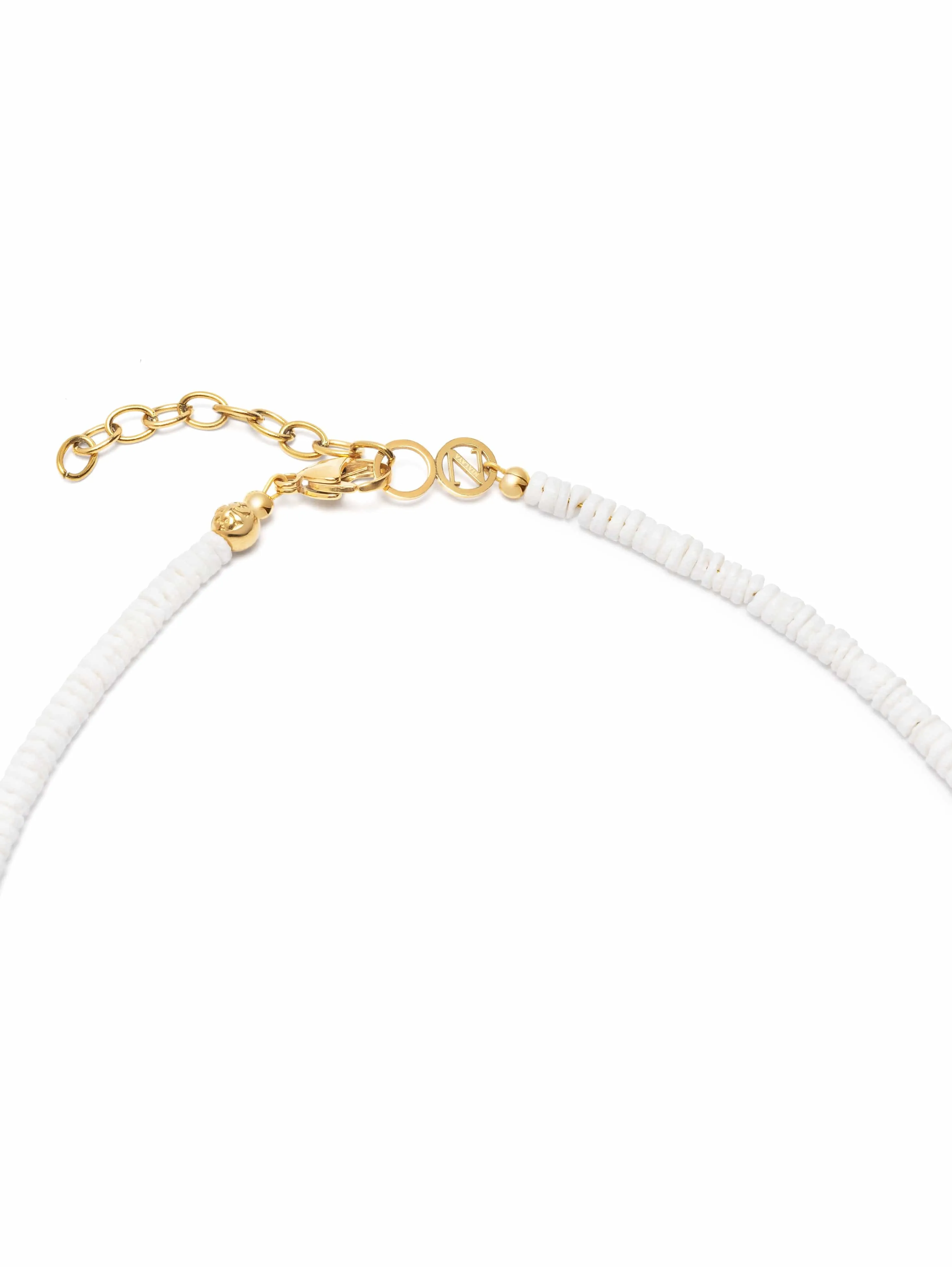 Women's Shell Necklace with Gold Details