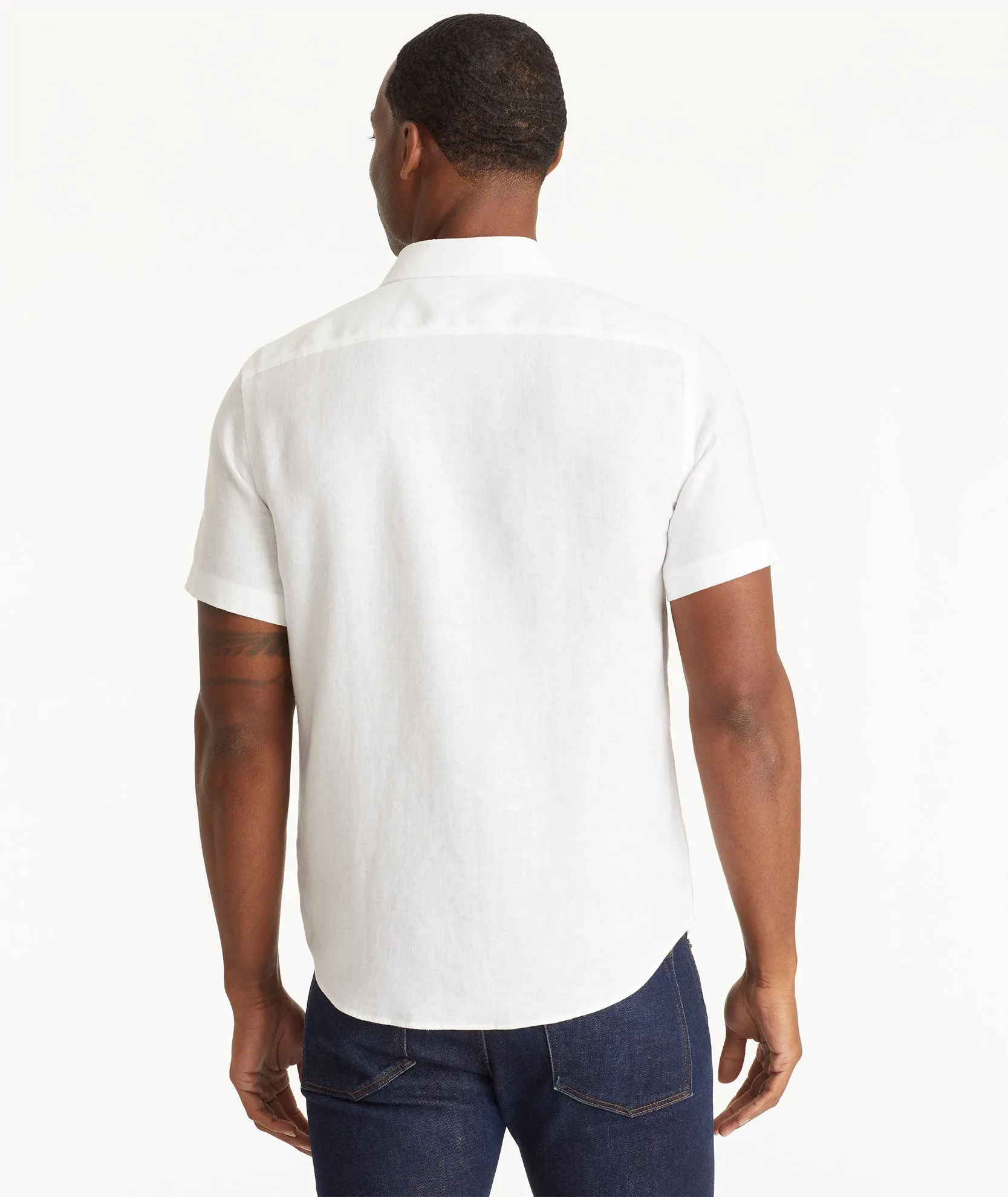 Wrinkle-Resistant Linen Short-Sleeve Cameron Shirt