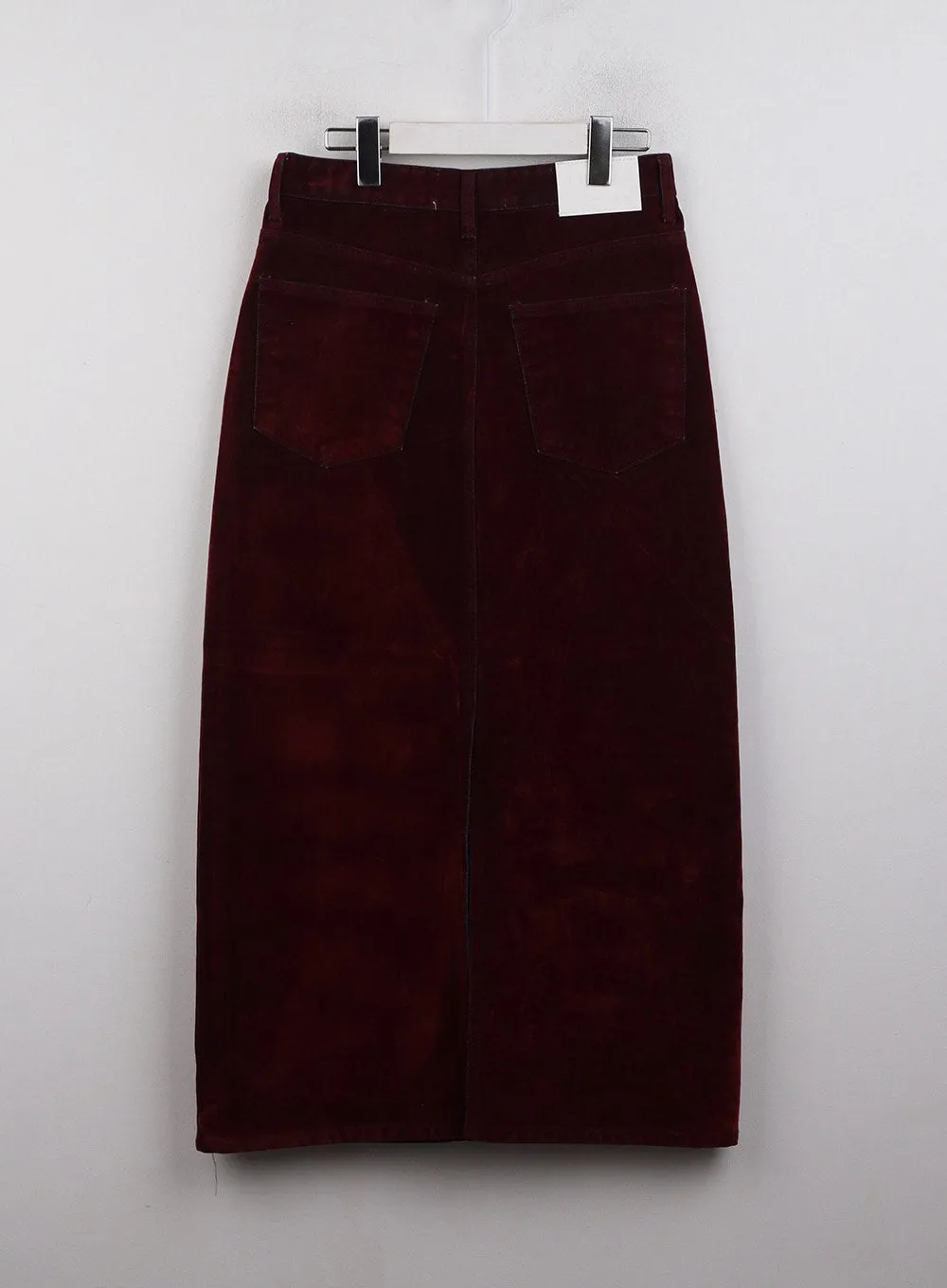 Y2K Velvet Denim Maxi Skirt CJ410