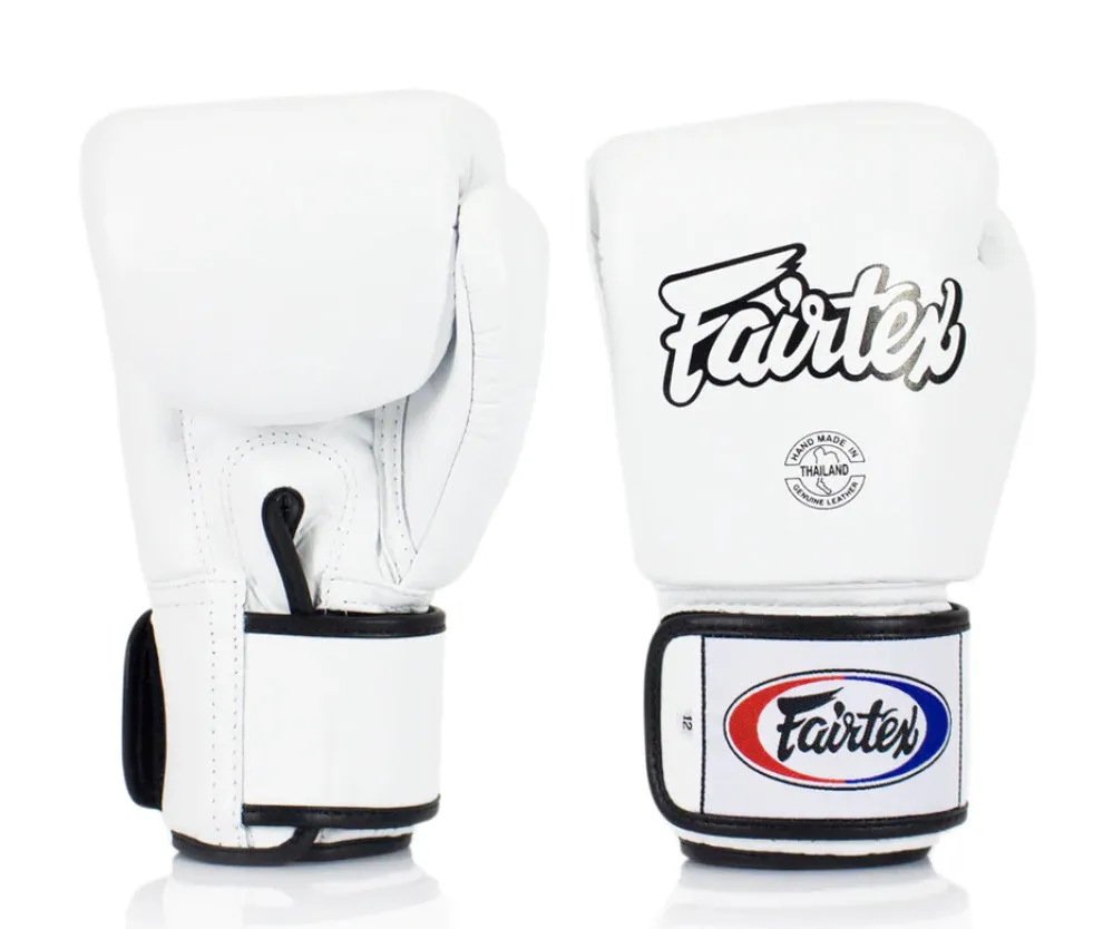 泰拳拳套 Thai Boxing Gloves: Fairtex BGV1 WHITE